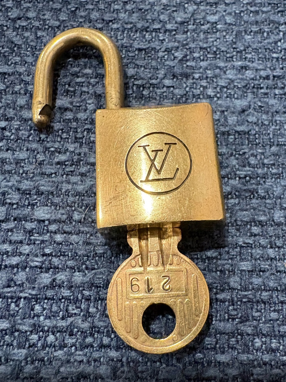 Louis Vuitton Brass Padlock & Key #219 EUC | Lucky Angel Number 219